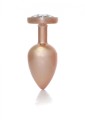 Plug-Jewellery Pearl Gold Heart PLUG- Clear L