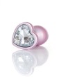 Plug-Jewellery Pearl Pink Heart PLUG- Clear S