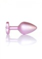 Plug-Jewellery Pearl Pink Heart PLUG- Clear M