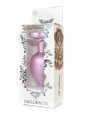Plug-Jewellery Pearl Pink Heart PLUG- Clear L