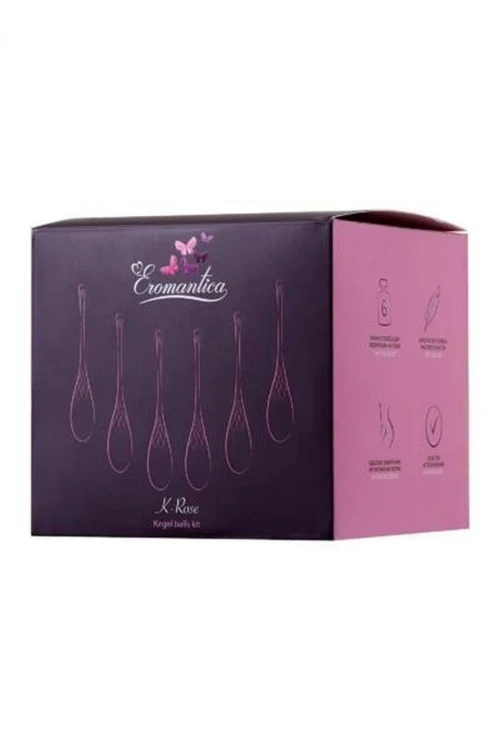 xEROMANTICA Set of 6 vaginal balls K-ROSE,silicone, pink
