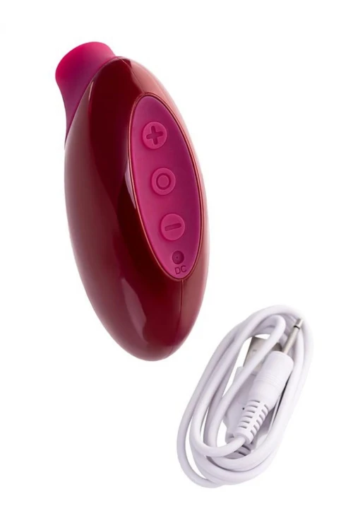 TOYFA A-Toys Myrty Clitoral Vacuum Stimulator, burgundy, 9.8 cm