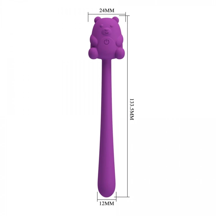CUTE BEAR, Flirting Stick, 7 vibration functions, Magnetic USB charging