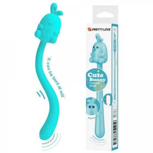 CUTE BUNNY, Flirting Stick, 7 vibration functions, Magnetic USB charging
