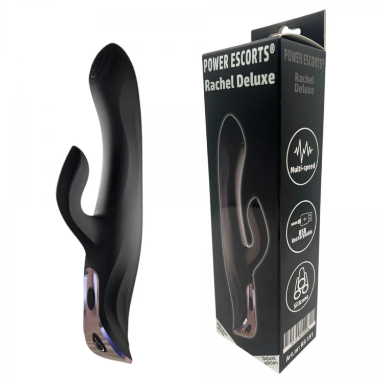 Power Escorts - BR191 - Rachel Deluxe design Multi-Speed Vibrator - Black