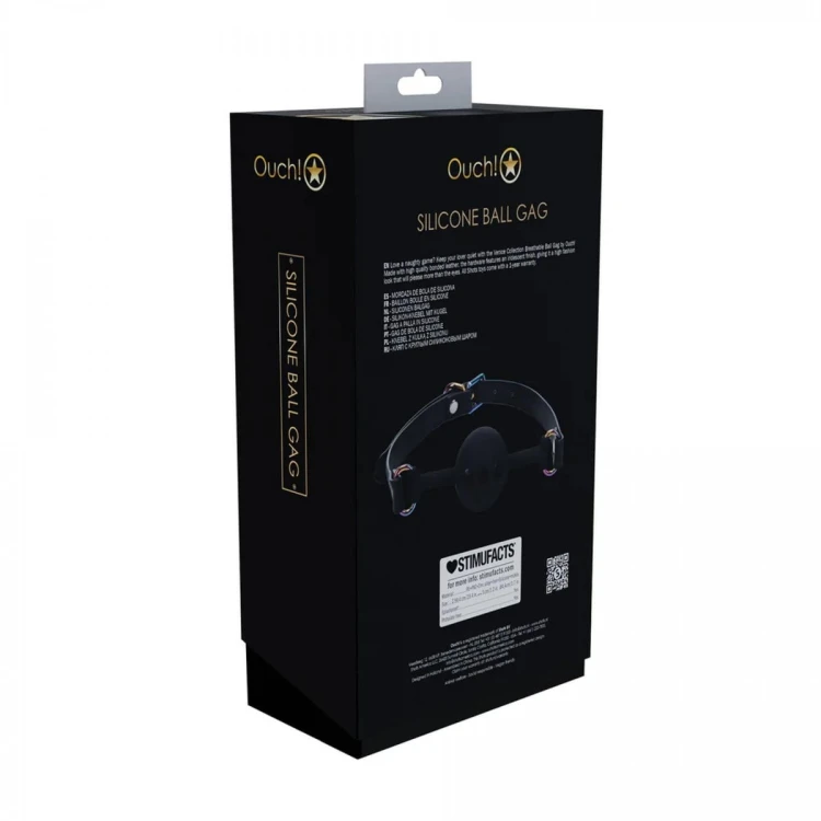 Venice Collection - Silicone Ball Gag - Black