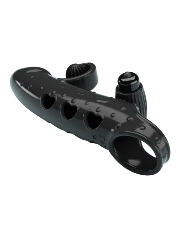 PRETTY LOVE - ROMANCE - VIBRATING PENIS SLEEVE BLACK