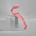 SEMI-REALISTIC BENDABLE STRAP-ON PINK - M