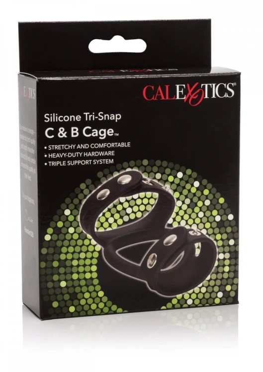 Silicone Tri-Snap C &amp; B Cage Black