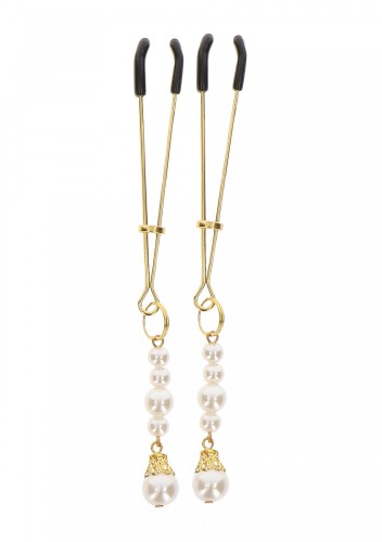 Tweezers With Pearls Gold