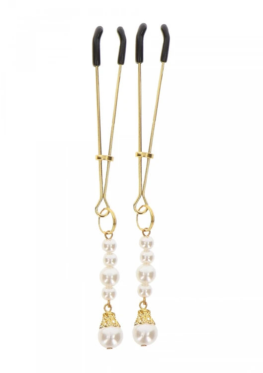 Tweezers With Pearls Gold