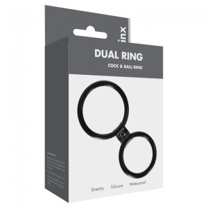 Pierścień- Me You Us Dual Ring Cock Ring Black