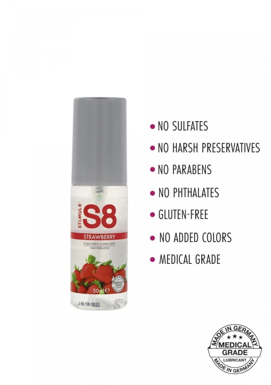 S8 WB Flavored Lube 50ml Strawberry