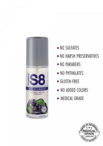 S8 WB Flavored Lube 125ml Blackcurrant