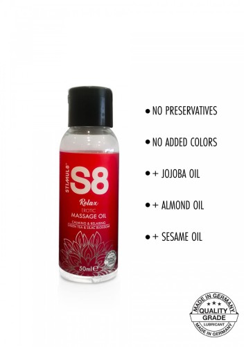 S8 Massage Oil 50ml Green Tea &amp; Lilac Blossom