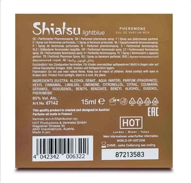 SHIATSU Pheromon Fragrance man lightblue  15 ml