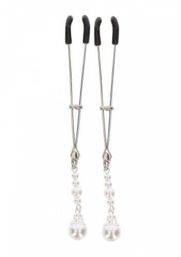 Tweezers With Pearls Silver