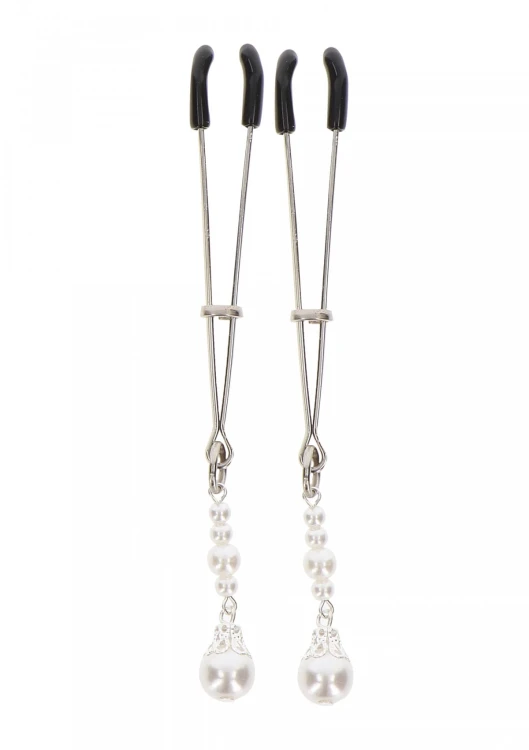 Tweezers With Pearls Silver