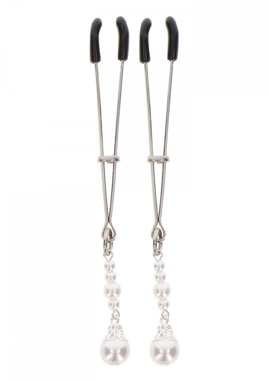 Tweezers With Pearls Silver