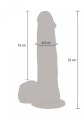 Rotating Beads Vibrating Dildo Light skin tone