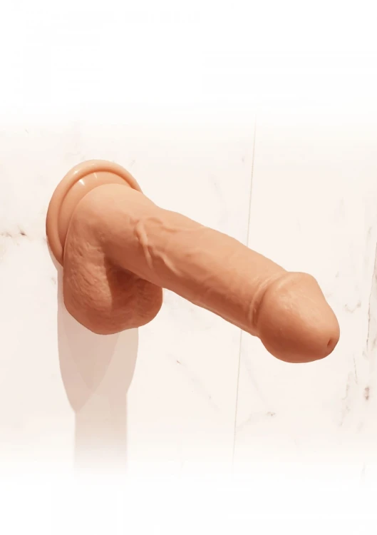 Rotating Beads Vibrating Dildo Light skin tone