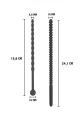 Ribbed Penis Dilator Set 2 pcs Black