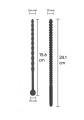 Ribbed Penis Dilator Set 2 pcs Black