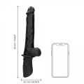 Hand Held Liquid Silicone Vibrating and Thrusting Sex Machine - Black