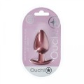 Smooth Silicone Anal Plug - Large - 3.5" / 8,9 cm - Rose Gold