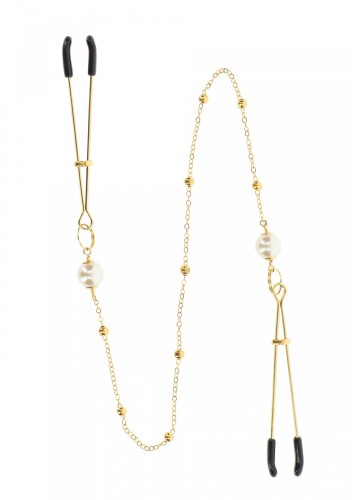 Tweezers Pearl &amp; Deluxe Chain Gold