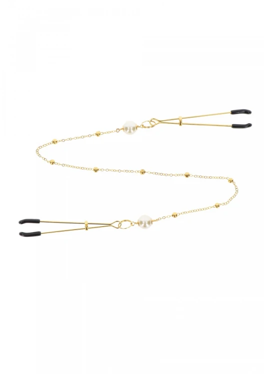 Tweezers Pearl &amp; Deluxe Chain Gold