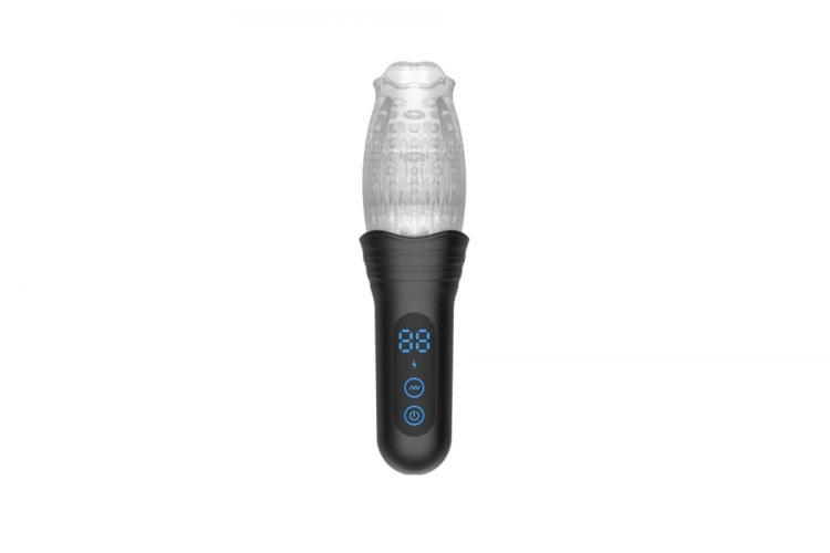 Rotating vibration and thrusting masturbator