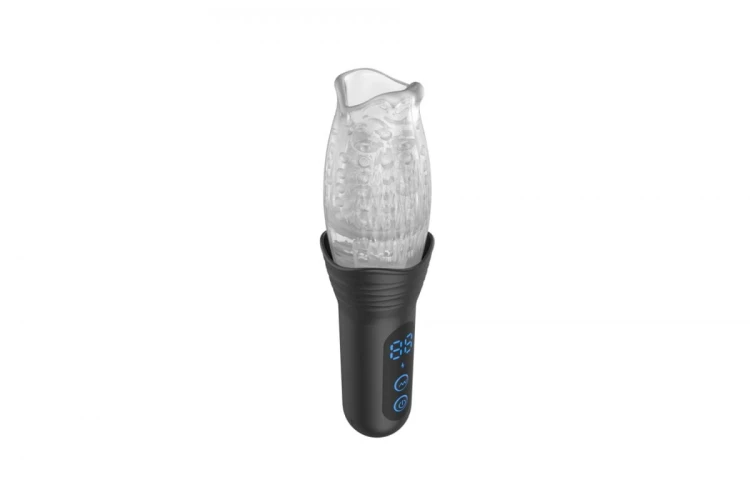 Rotating vibration and thrusting masturbator