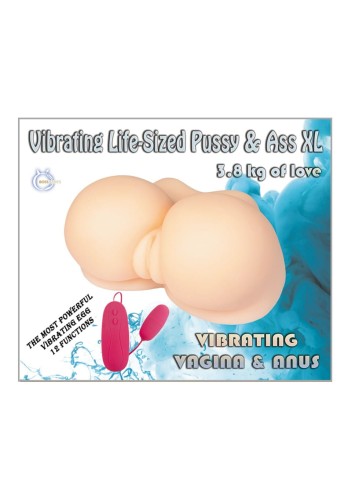 Masturbator-Vibrating Life-Sized Pussy &amp; Ass XL