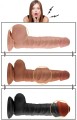 8.5"" Real Extreme Vibrating Dildo Flesh