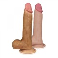 8'' Dual layered Platinum Silicone Cock
