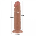8'' Sliding Skin Dual Layer Dong Brown