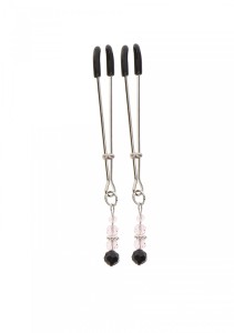 Tweezers With Beads Silver