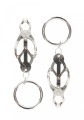 Butterfly Clamps With Ring Silver