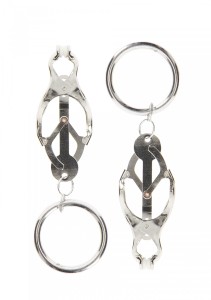 Butterfly Clamps With Ring Silver