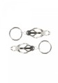 Butterfly Clamps With Ring Silver
