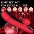 Silicone Vibrator 7 Powerful Modes -  Licking, 7 Thrusting Heating, Red