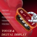 Silicone Vibrator 7 Powerful Modes -  Licking, 7 Thrusting Heating, Red