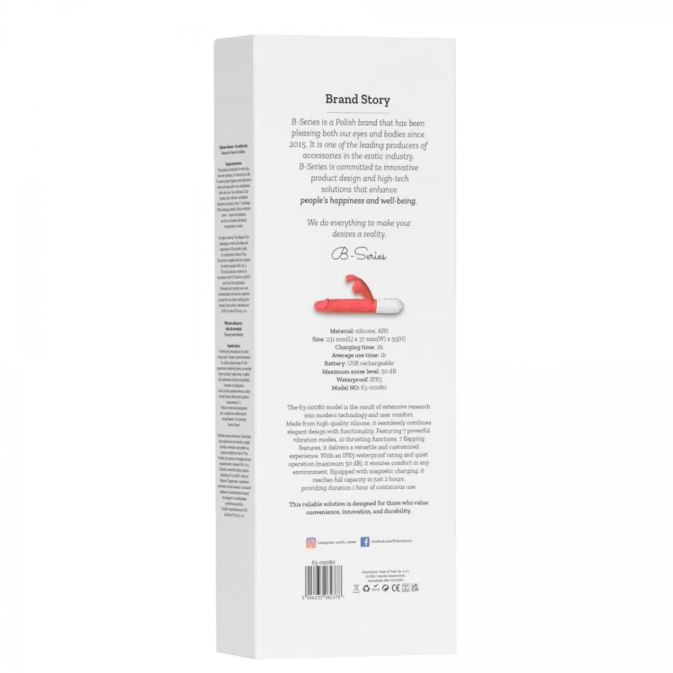 Silicone Vibrator 7 Vibration modes - 10 thrusting and 7 Flapping
