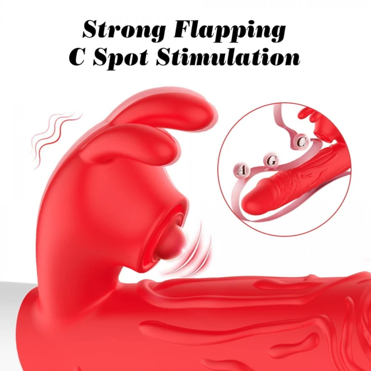 Silicone Vibrator 7 Vibration modes - 10 thrusting and 7 Flapping
