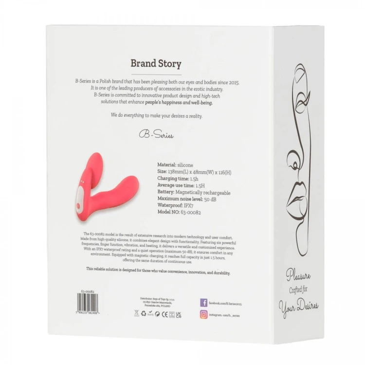 Silicone vibrator 3 speeds, 6 frequencies, Finger function, Heating + APP control