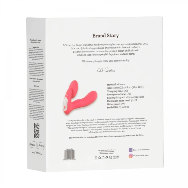 Silicone vibrator 3 speeds, 6 frequencies, Finger function, Heating + APP control