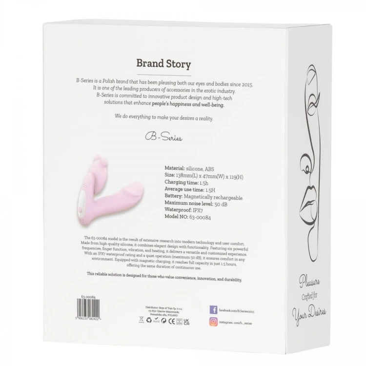 Silicone vibrator 3 speeds, 6 frequencies Finger function, Heating + APP control