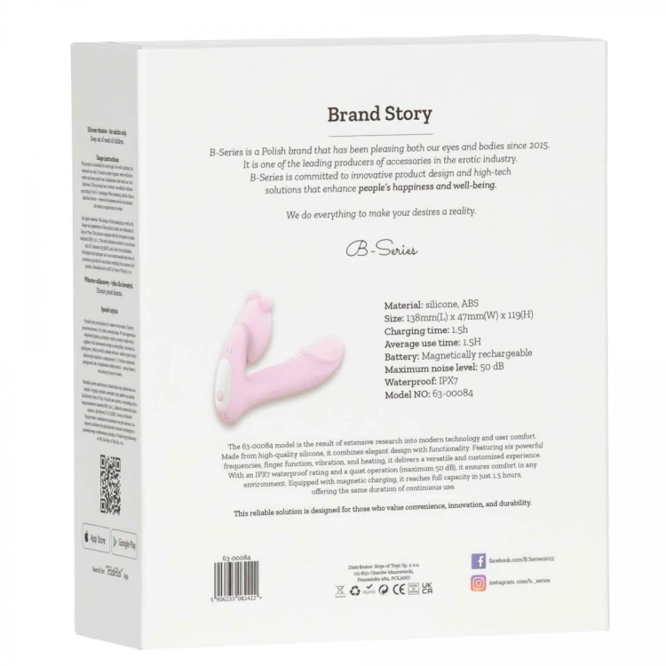 Silicone vibrator 3 speeds, 6 frequencies Finger function, Heating + APP control