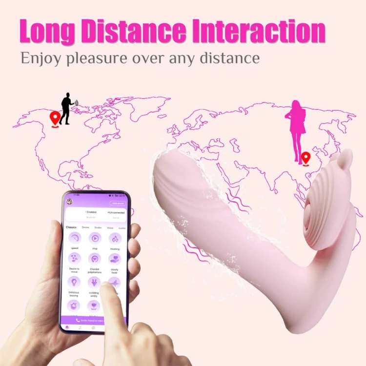 Silicone vibrator 3 speeds, 6 frequencies Finger function, Heating + APP control